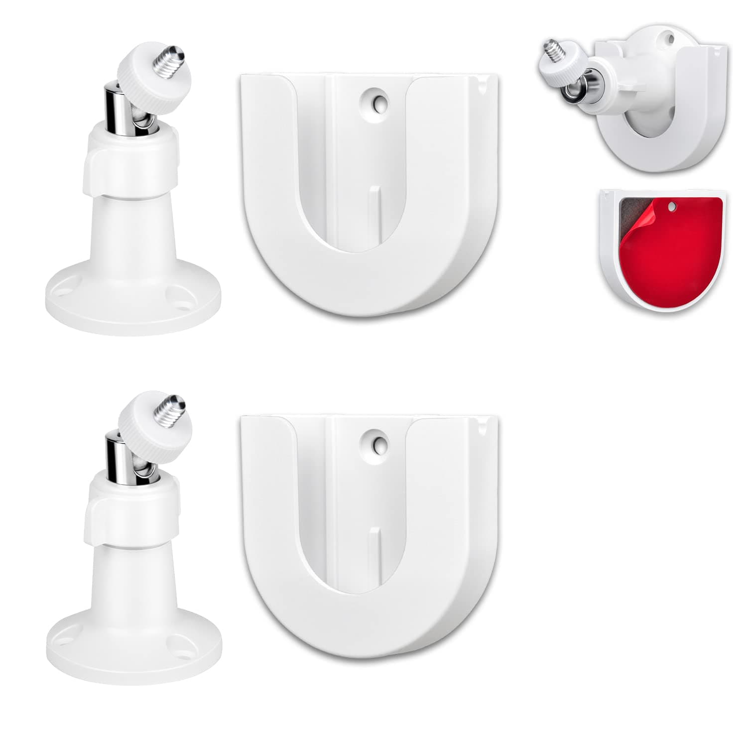 StartVision2pack Strong Adhesive Wall Mount +Adjustable Indoor/Outdoor Security Wall Mount Compatible with Arlo Pro/Pro 2/Pro 3/Ultra/Ultra 2,Ring Indoor Cam, eufyCam E/2C