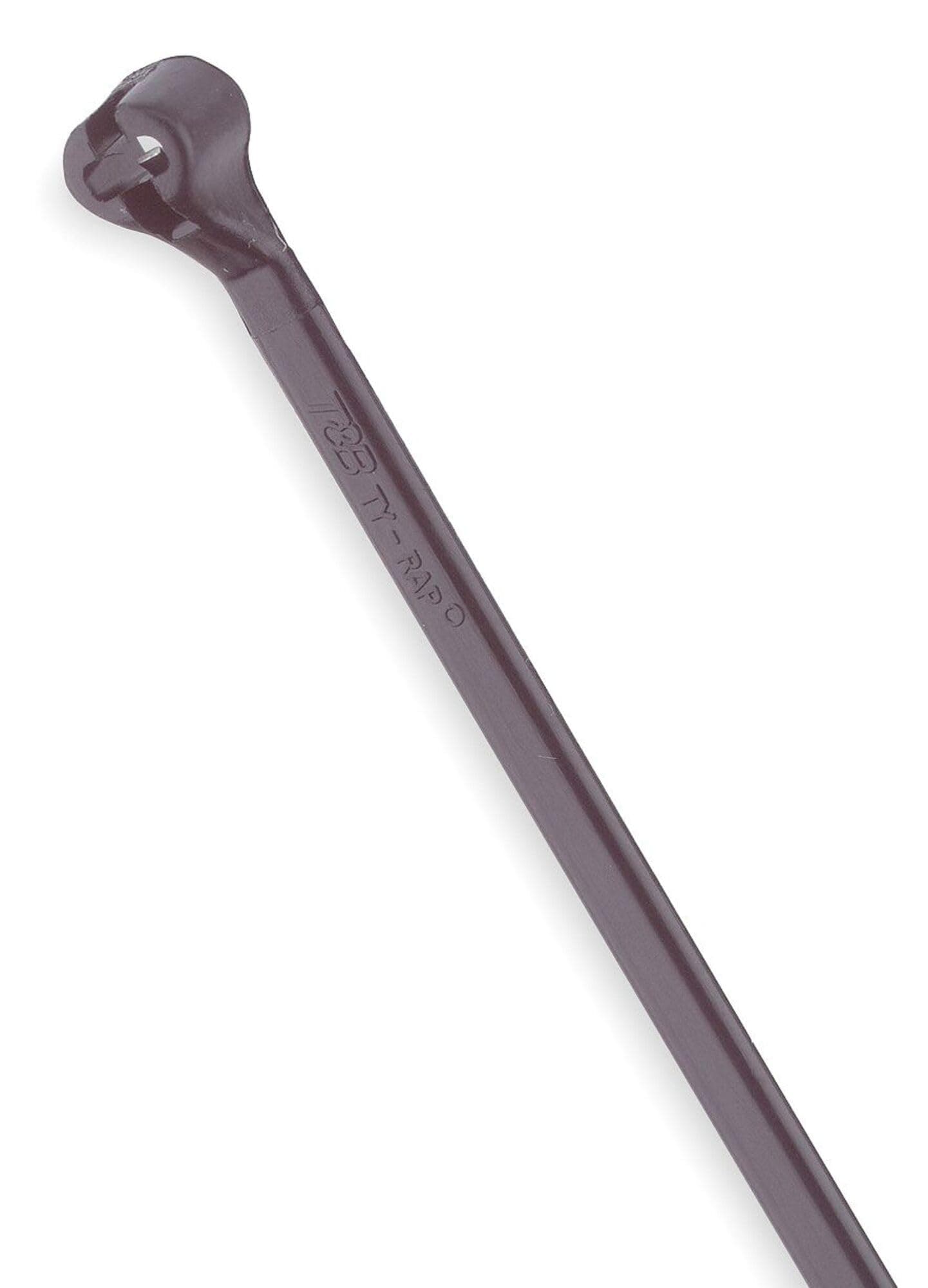 Thomas & Betts Ty-Rap TY523MX Cable Tie with Stainless Steel Locking Device, 4", 18 lb., Nylon, 6.6 Weather Resistant, Black (Pack of 100)