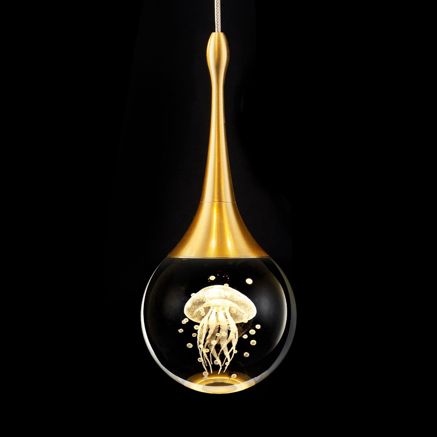 Jellyfish Pendant Light Gold