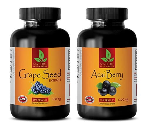 Energy Focus - ACAI Berry - Grape Seed Extract - Grape Seed Oil Extract - (2 Bottles Combo)