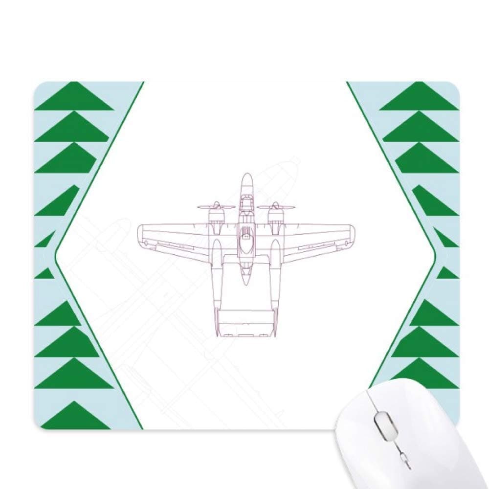 offbb Aircraft Military Technology Mouse Pad Green Pine Tree Rubber Mat