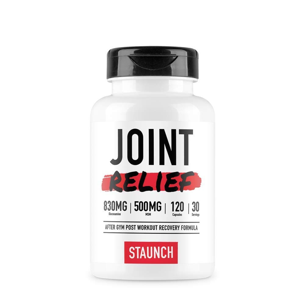 Staunch Joint Relief 120 Capsules - 30 Servings, Joint Supplement - Includes Glucosamine, MSM, B-Boswellic Acid, and More