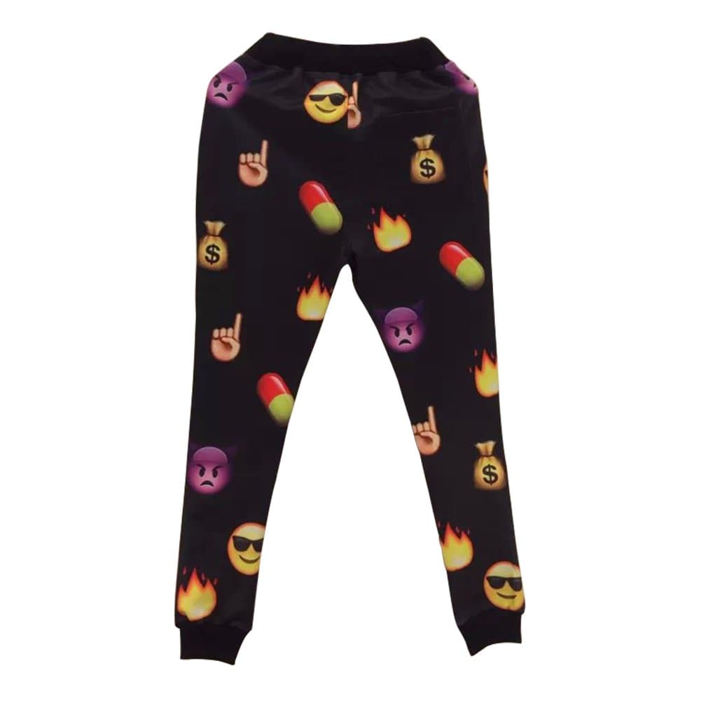 Emoji Black 3D Sweatpants Joggers (S)