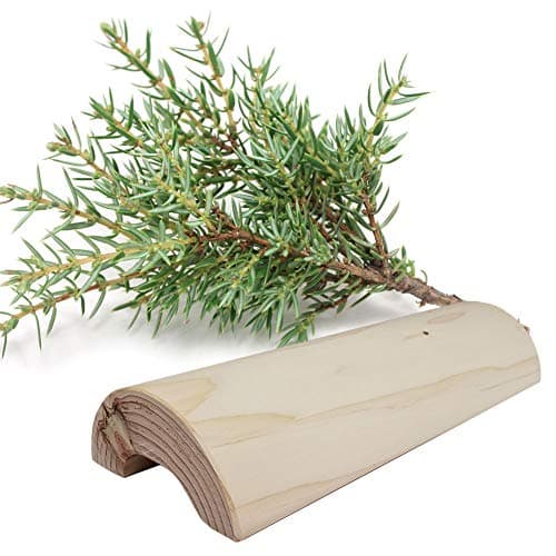 The Elixir Eco Green Cypress Trees Wooden Pillow for Turtle Neck, Phytoncide Effect, Korean Wooden Neck Pillow (Small / 11.8 x 5.12 x 2.36 inch)