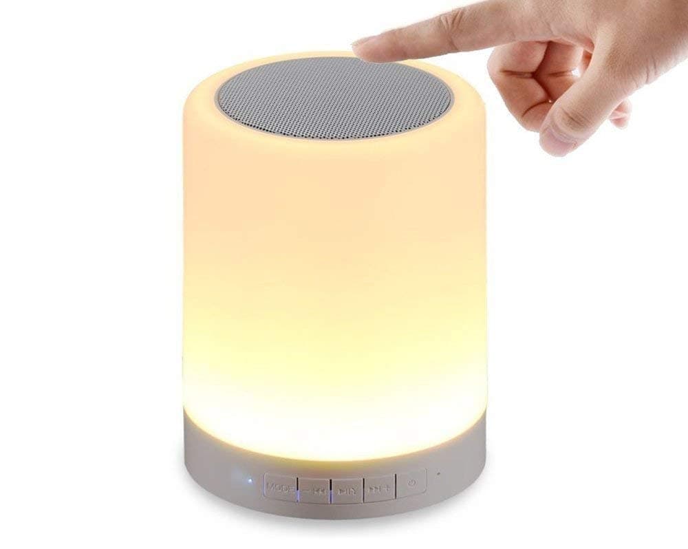 Remixmart™ LED Touch Lamp Bluetooth Speaker, Wireless HiFi Speaker Light, USB Rechargeable Portable with TWS for Party Festival Camping, Different Lighting Modes