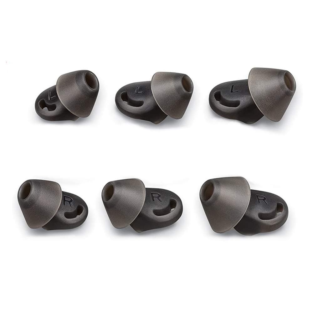 3pair Voyager 6200 UC Eartips Replacement,in-Ear Gels Kit for Plantronics Backbeat Go 410 Headphone SML-Black