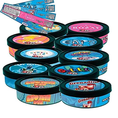 Self-Seal Cali Tin Can with Ring Lid and Labels, Side Stickers, Pressitin Stickers, Tin Tuna Can - No Tools Needed - 100ml/3.5g