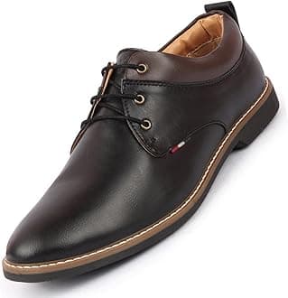 FAUSTO Men's Formal Lace Up Oxford Shoes for Office|Meetings|Daily|Comfort|Fashion|Stylish|Parties|Outdoor|Occasions|TPR Welted Sole (6-13 UK)
