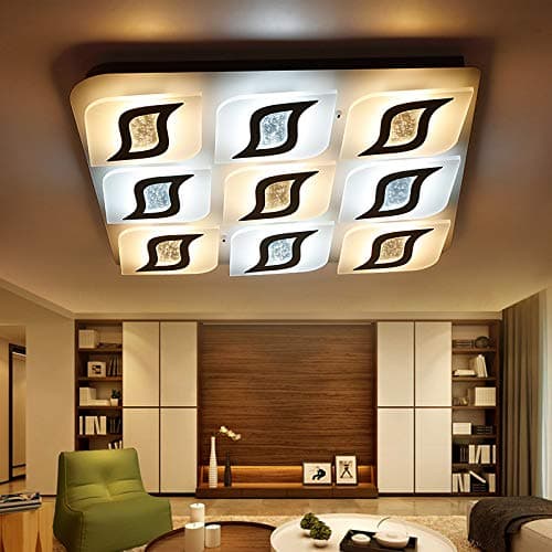 XW245LNB Tonhan LED Ceiling Light with Remote Control Light Colour Adjustable White Acrylic Shade Painted Metal Frame. A +