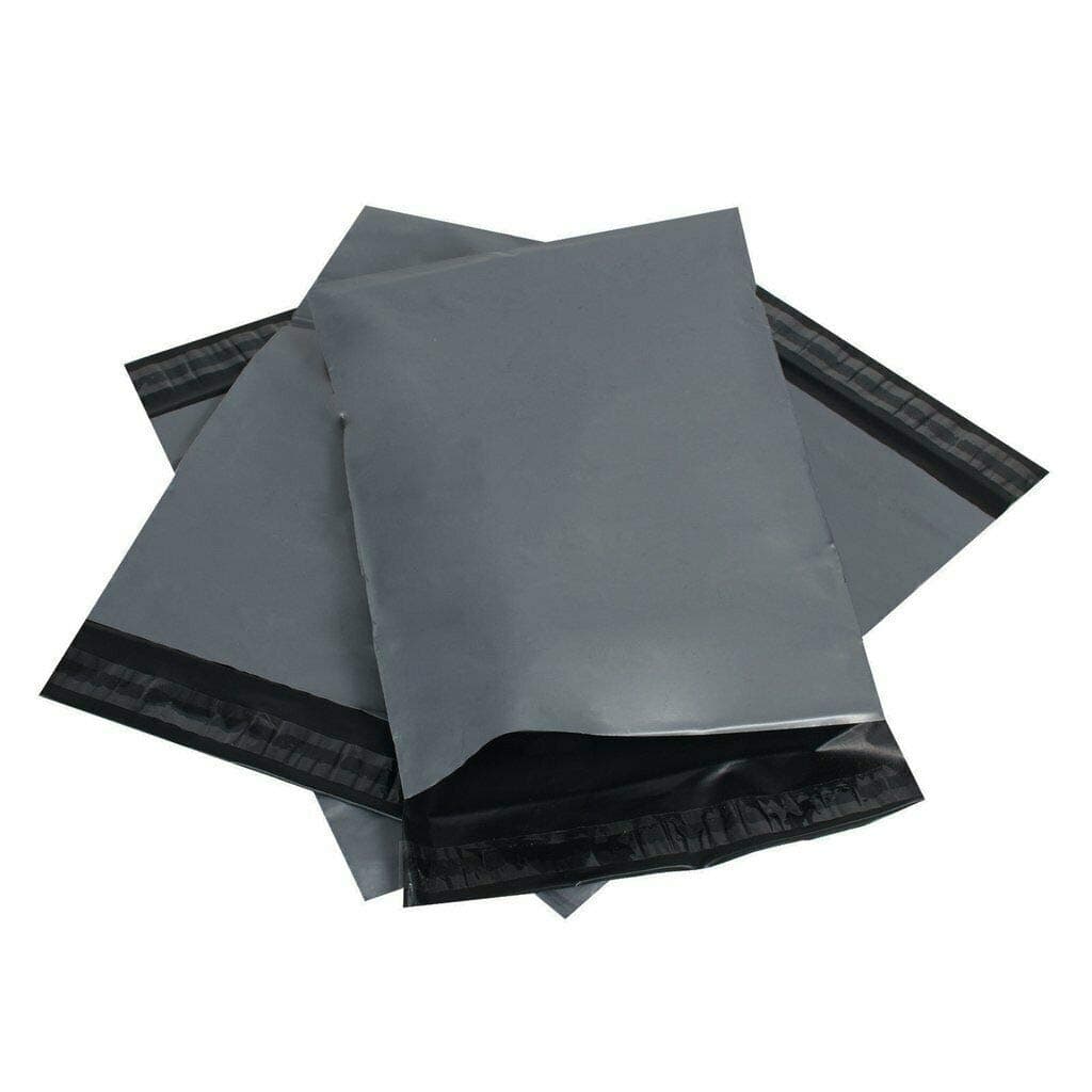 Strong Poly Mailing Grey Postal Bags/Self Seal Plastic Heavy Duty Mailing Bag/Envelopes for Packaging Large Parcels/Courier Postal Shipping Mail Sacks (10 Bags, 10x14-inch)