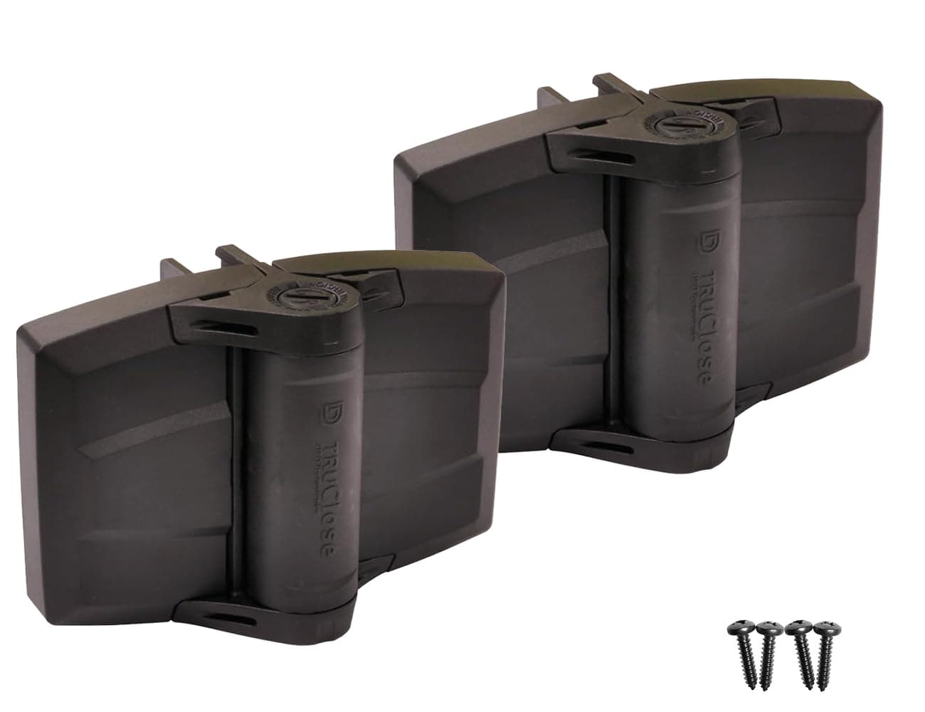 D&D Technologies TCHDMA1S3BT TruClose Multi-Adjust Heavy Duty Gate Hinges, Self-Closing, 3-Way Adjustable, for Vinyl and Composite Square Post Gates up to 154 lbs Black, 2 Count