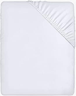 Utopia Bedding Fitted Sheet - White, 180 x 200 cm - 35 cm Cuts for Thick Mattress - Brushed Microfiber Polyester