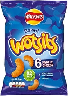VSTARChips Crisps Bags Collections - Deliciously light & Crispy Chips Bags (Walkers Wotsits Multipack (6 x 16.5g), 4 Packs)