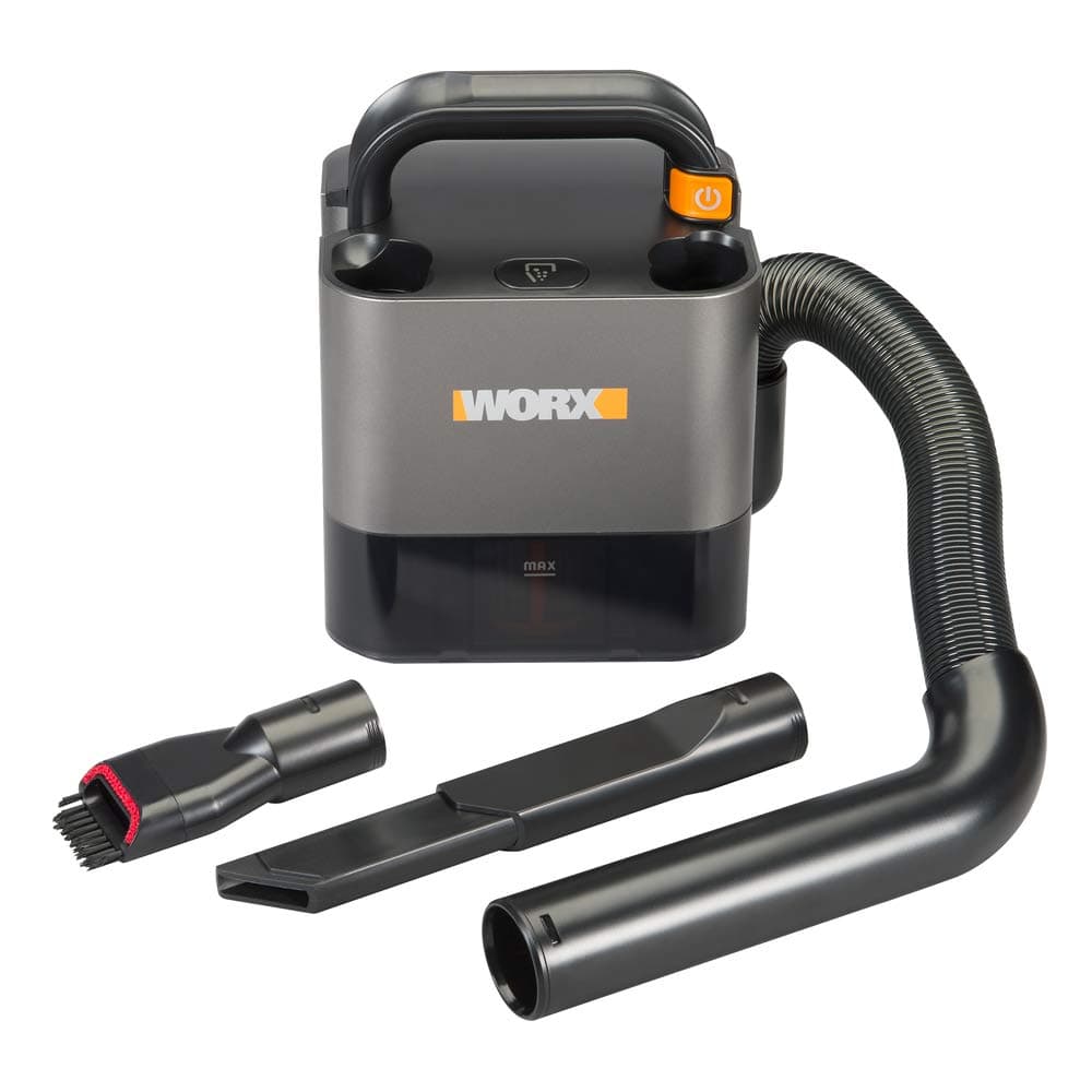WORX WX030L.9 Cordless Cube Vac Compact, Bare Tool 20V Power Share Portable Vacuum Cleaner, Black