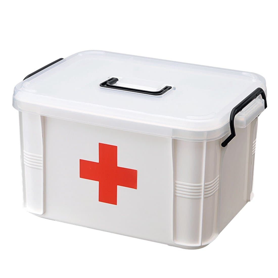 Dingtuo First Aid Kit Case Medicine Storage Box with Divided Compartments for for Home Office Car Workplace Travel L