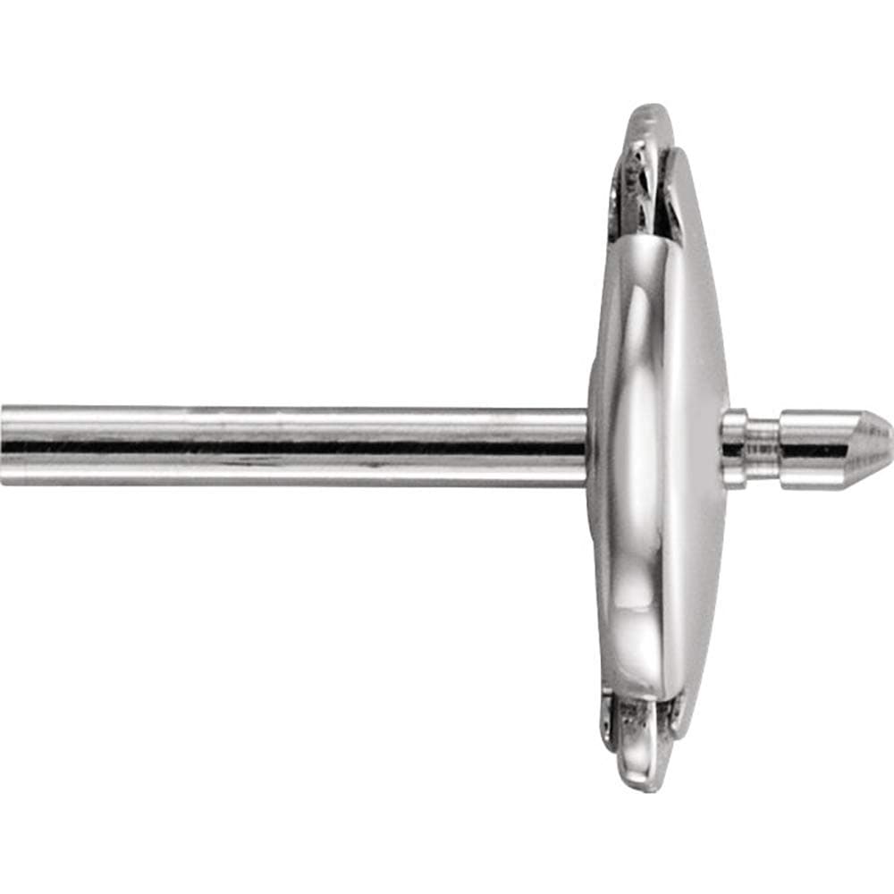 14K White Gold Protektor LAPOSET Premium Push Back & Double Notch Post for Extra Security (1 Back & 1 Post)