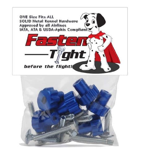 DryFur Fasten Tight Kennel Hardware - Blue-8-Pack