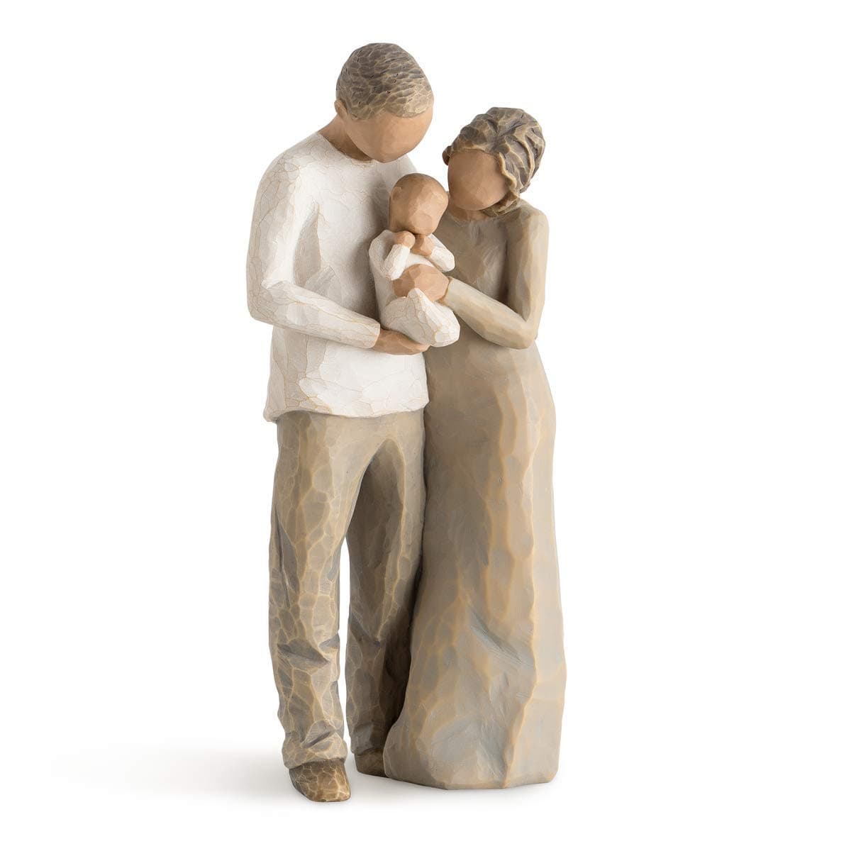 Willow Tree We are Three, Sculpted Hand-Painted Figure, Darker Skin