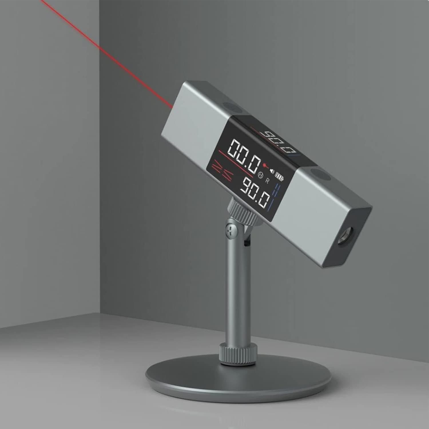 X spring Laser Protractor, Digital Inclinometer with Bidirectional Laser Marking, Large LCD Screen Digital Angle Finder, Multifunctional Laser Measure Device for Fast, Precise and Professional Results