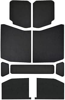 Boom Mat Black Sound Deadening Headliner | 4-Door Jeep Wrangler JL 2018-Up | Custom-Fit Peel-and-Stick Acoustic Upgrade | Thermal & Noise Insulation