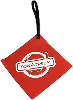YakAttack Tow Flag with Get Hooked Logo | Kayak Safety Flag for Vehicle Transport | Meets Road Visibility Requirements | CSPAI Compliant Vinyl | Easy to Attach | Made in USA