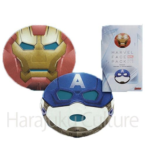Isshin Face Mask Marvel Face Pack Iron Man & Captain America (Harajuku Culture Pack)