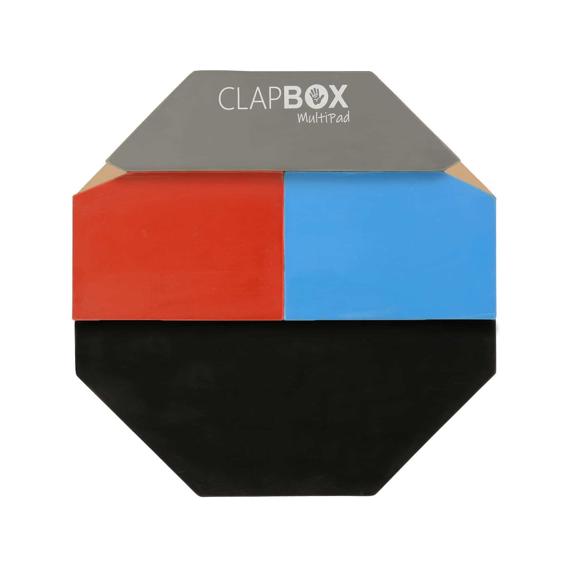 Clapbox Drum Multi Practice Pad - Not Made in China - 12 inches (Practice Pad Only) - Most Popular Cajon Brand Online (Multi)