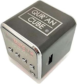 QuranCubeⓇ Portable Digital Quran Speaker Low Distortion,AUX,Full Quran & Beautiful Nasheeds, Ideal for Living Room, Bedroom, Hajj Pilgrimage