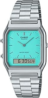 Casio Uni Analog Digital Quartz Watch with Stainless Steel Strap, Silver