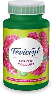Fevicryl Acrylic Colour Dark Green 500ml Art & Craft, Diy, Rich Pigment, Non-Craking Paint For Canvas, Wood, Leather, Earthenware, Metal Ideal For School Projects, Hobbyists, Artists