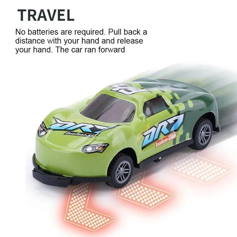 Amitasha Unbreakable Pull Back Friction Power Car Set for Kids - Set of 5