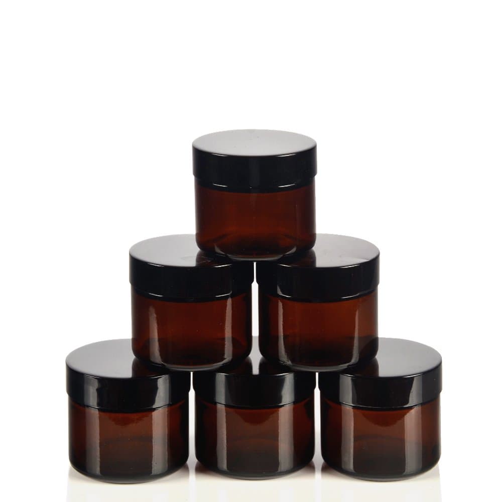 amber glass jars 2oz