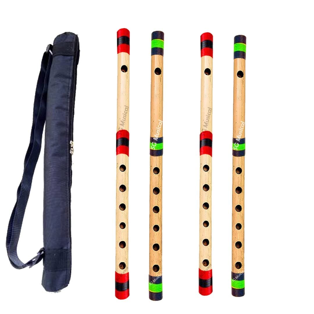 SG MUSICAL - Bamboo Bansuri G scale,B scale,A scale,C scale Bamboo Bansuri with Cover