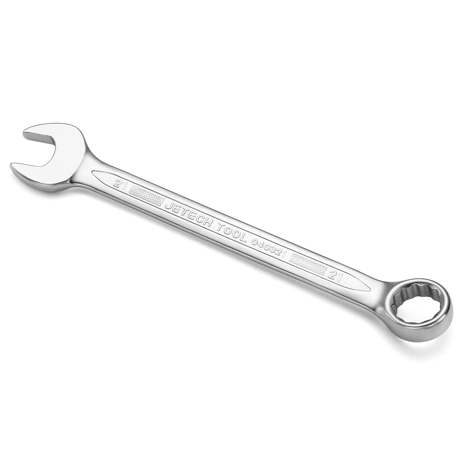 Jetech 21mm Combination Spanner - Durable Cr-V Steel High Strength 12 Point Double Head Wrench in Sand Blasted Finish
