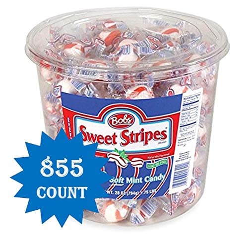 BOBS Sweet Stripes Soft Peppermint Candy, 855 Count total (855 Count total)