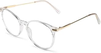 Blue Light Blocking Glasses - Computer Game Glasses Retro Round Eyeglasses Frame for Women Men, Anti Eye Eyestrain UV 400 Protection Reading Gaming Glasses Non Prescription