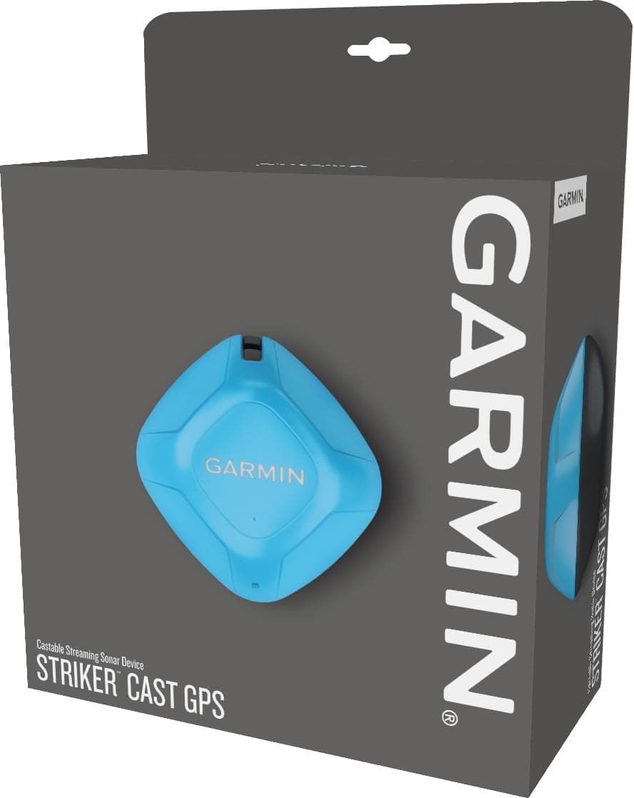 Garmin Striker Cast Castable with GPS Sonar Device, Easy to Read Sonar, 60m Castable Range, Quick Set Up, Up to 10 Hours of Rechargeable Battery Life, Blue