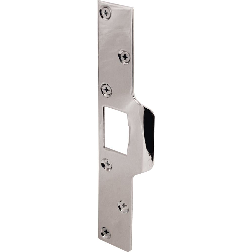 U 9476 Maximum Security Latch Strike, 1-1/4 In. x 7-7/8 In., Steel, Chrome Plated (Single Pack)