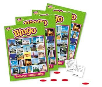 Bingo Famous Landmarks Ages 8 & Up