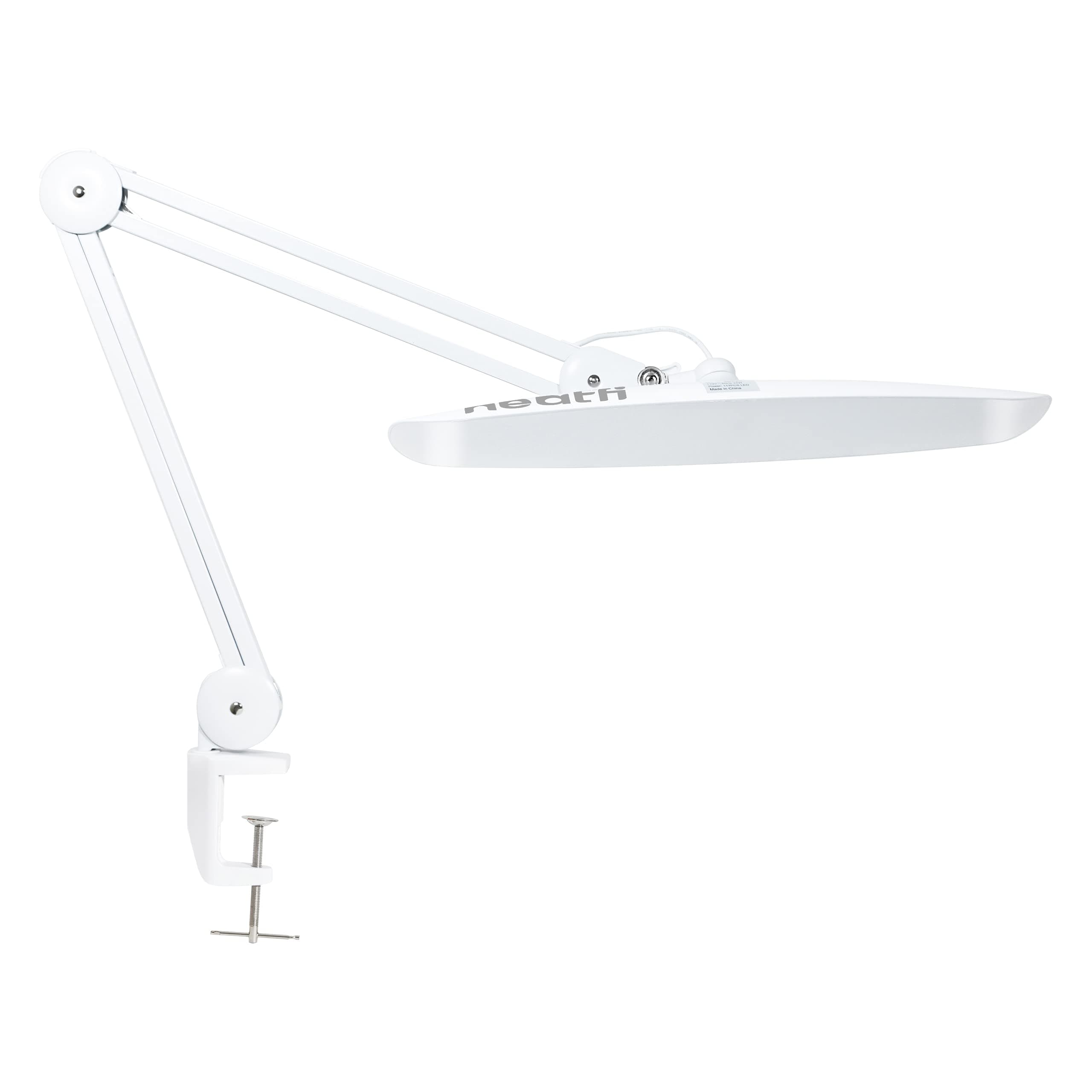 LED Desk Lamp with Clamp – Adjustable Color Temperature | 4-Level Dimmable Light | Home Office, Crafts & Workbench (White, CCT with Clam)