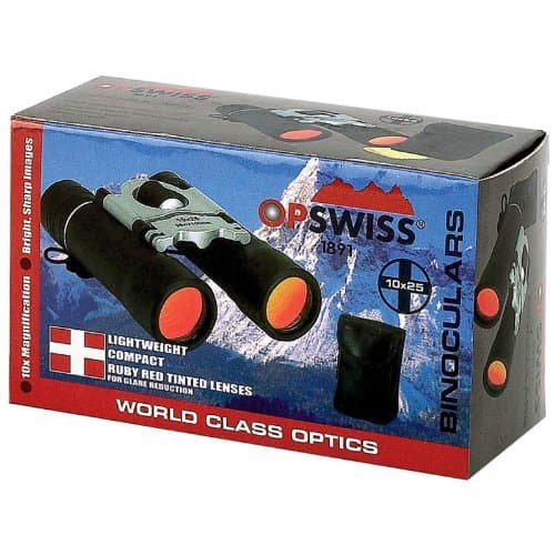 OP-Swiss - 10X25 BINOCULAR W/RUBY LENSES