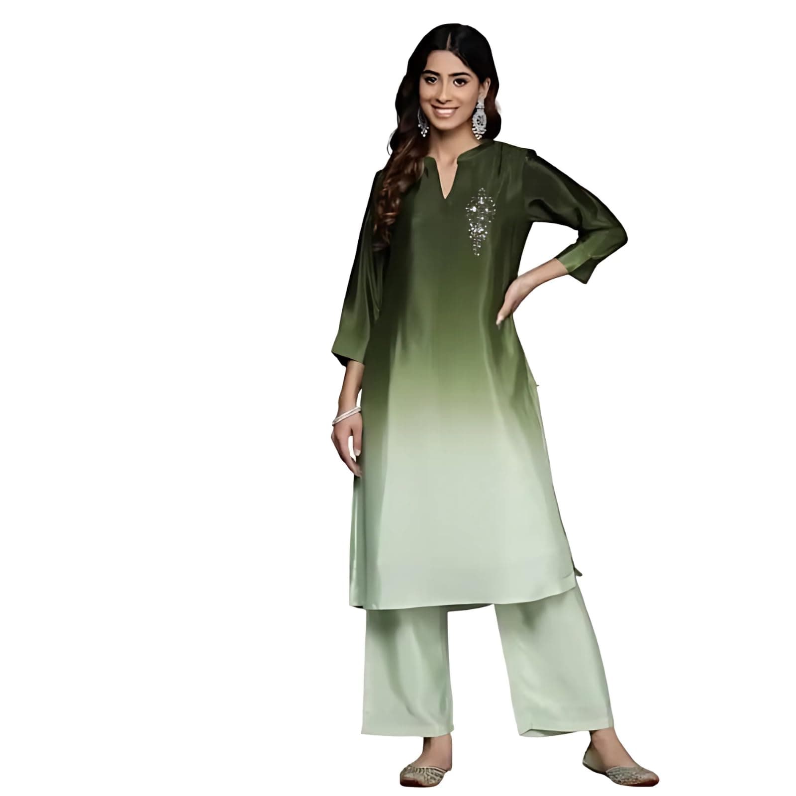 Varanga Chanderi Solid Regular Kurta Women's Set