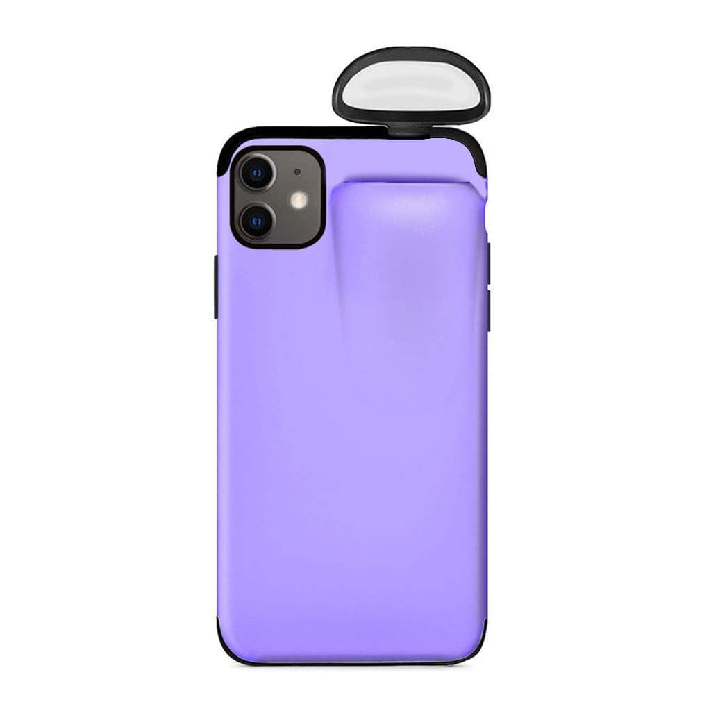 2 in 1 Wireless Headset Set Protection Cell Phone Cases Compatible with iPhone 11 and Compatible with AirPods