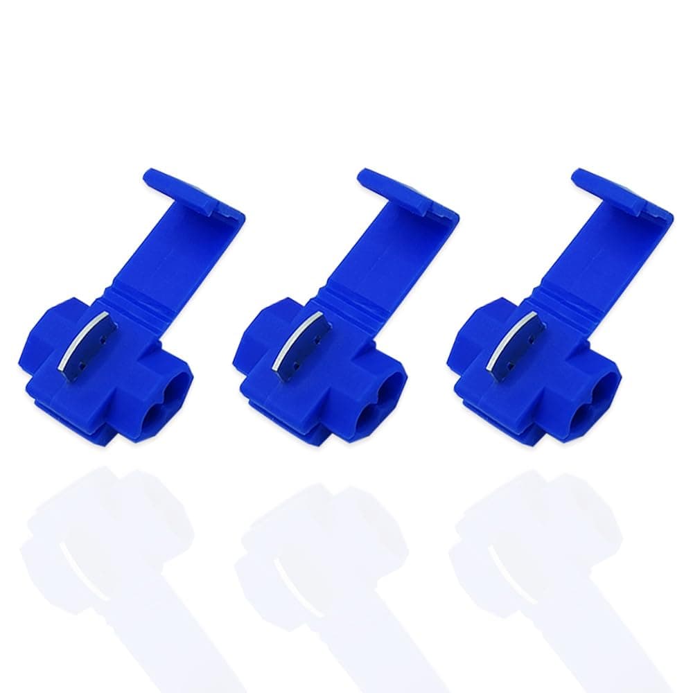 60PCS Solderless Quick Splice Snap Wire Connector, 22-10AWG Electrical Splice Wire Connectors (Blue, 18-14 AWG)