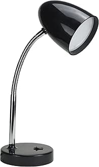 ENERGETIC SMARTER LIGHTING LED Desk Lamp, Flexible Gooseneck with Table lamp, 3.5W 240LM 4000K Cool White Study Lamps for Bedroom and Office, Eye Protection, ETL Listed,Black
