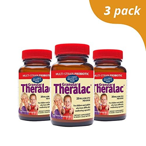 Master Supplements Granular Theralac (3 Pack) - 1.05 Ounces - Multi Strain Probiotic Powder for Optimal Gut Health, Immune Booster, Great for Kids - Vegan, Gluten Free - 40 Servings