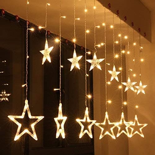 Desidiya® 12 LED Star String Light Warm White 138 LEDs, 3 Mtr Decorative Lights for Decoration Christmas, Wedding, Party, Home & Patio Decorative Lighting for Living Room, Parties, Weddings