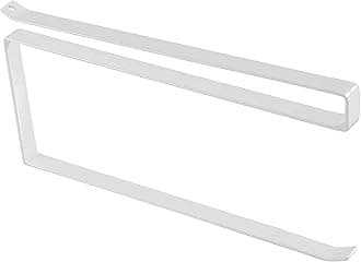 MOMENT Paper Towel Holder Under Cabinet Mount No Drilling, Toilet Paper Roll Holder Hooks Organizers for Kitchen & Bathroom Hanging Rack, Fits Cabinet Doors up to 1.9cm Thick, White