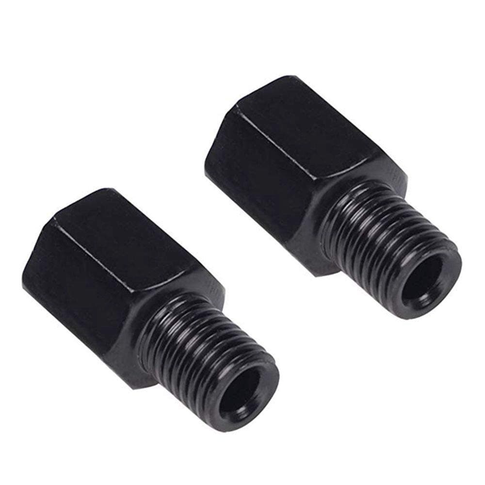 Motorcycle rear mirrors Thread diameter Converter Adapter Height adjustment black positive 10mm →positive 10mm (Pack of 2)