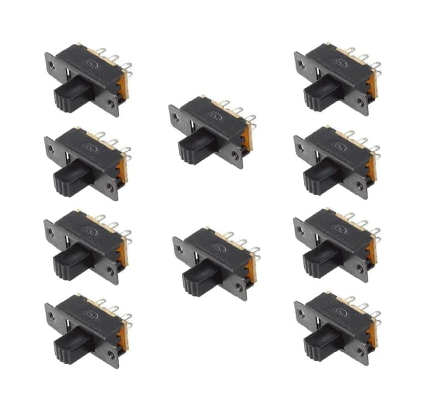 AVS COMPONENTS Spdt on-off 6 Pin 2 Position Slide Switch Mini Micro Switch Pack Of 10 Pcs